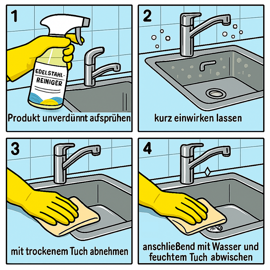 RQ-CLEAN EDELSTAHLREINIGER Anwendungsbild