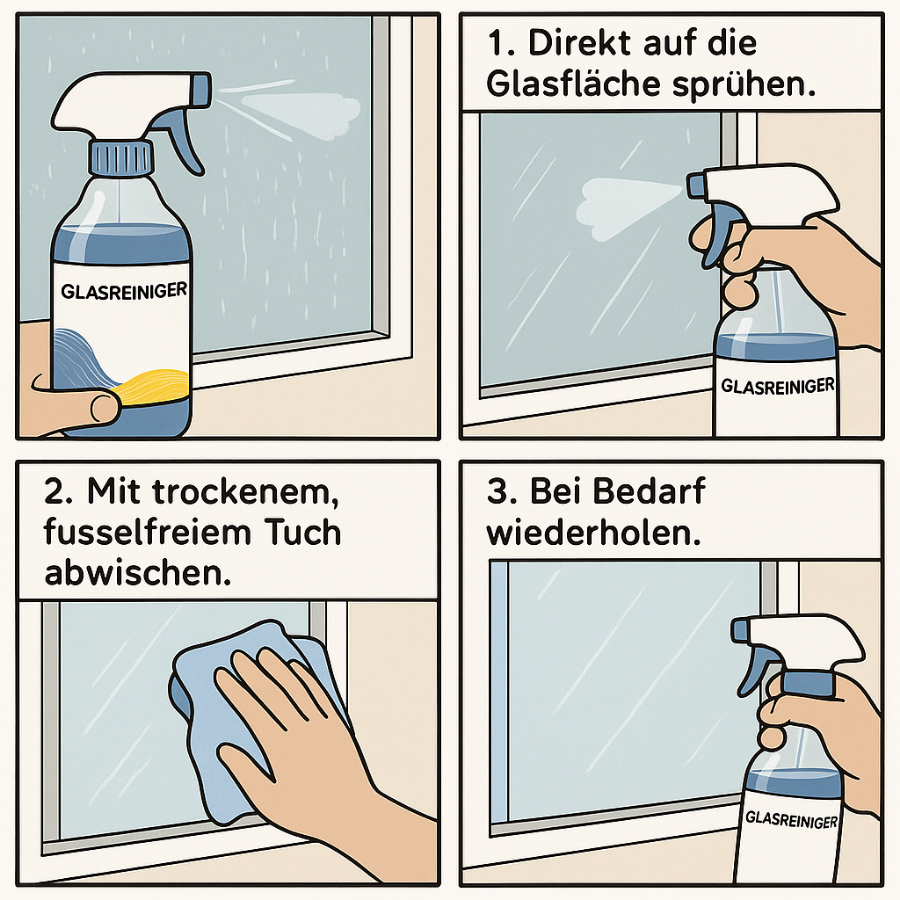 RQ-CLEAN GLASREINIGER Anwendungsbild